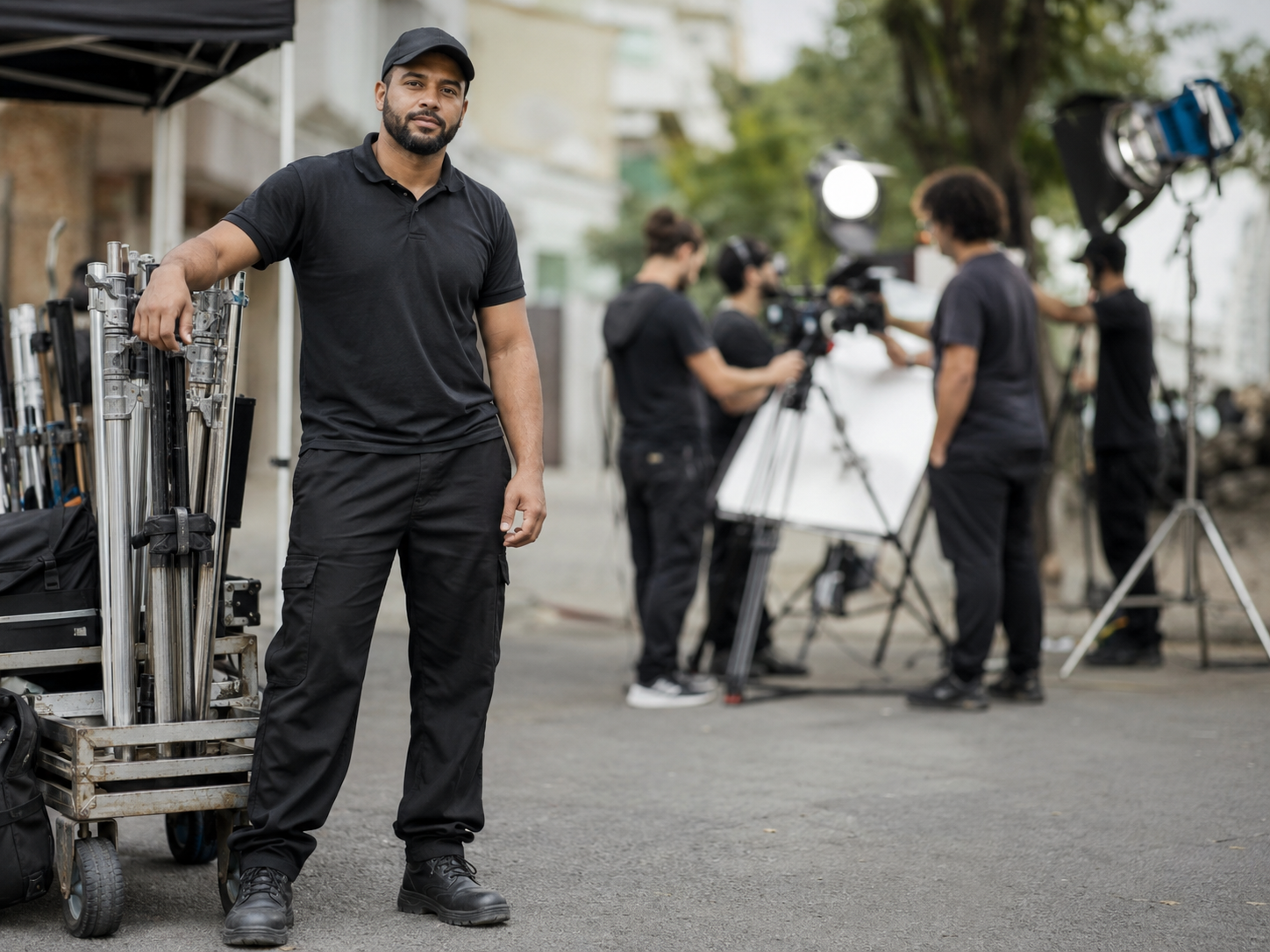 Equipe operacional da EFATÁ pronta para atuar em set de produção audiovisual